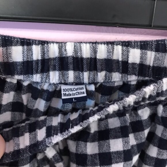 Petite Plume Women’s Cotton Gingham plaid Flannel Pajama Set size large - Picture 3 of 10